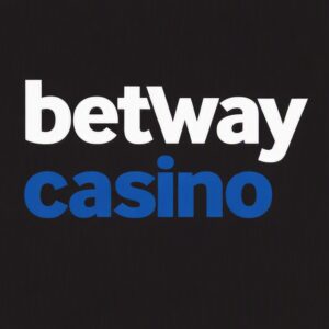 Betway Casino logo with white “betway” text and blue “casino” text on a black background