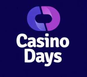 Casino Days logo with purple and pink circular icon on a dark blue background